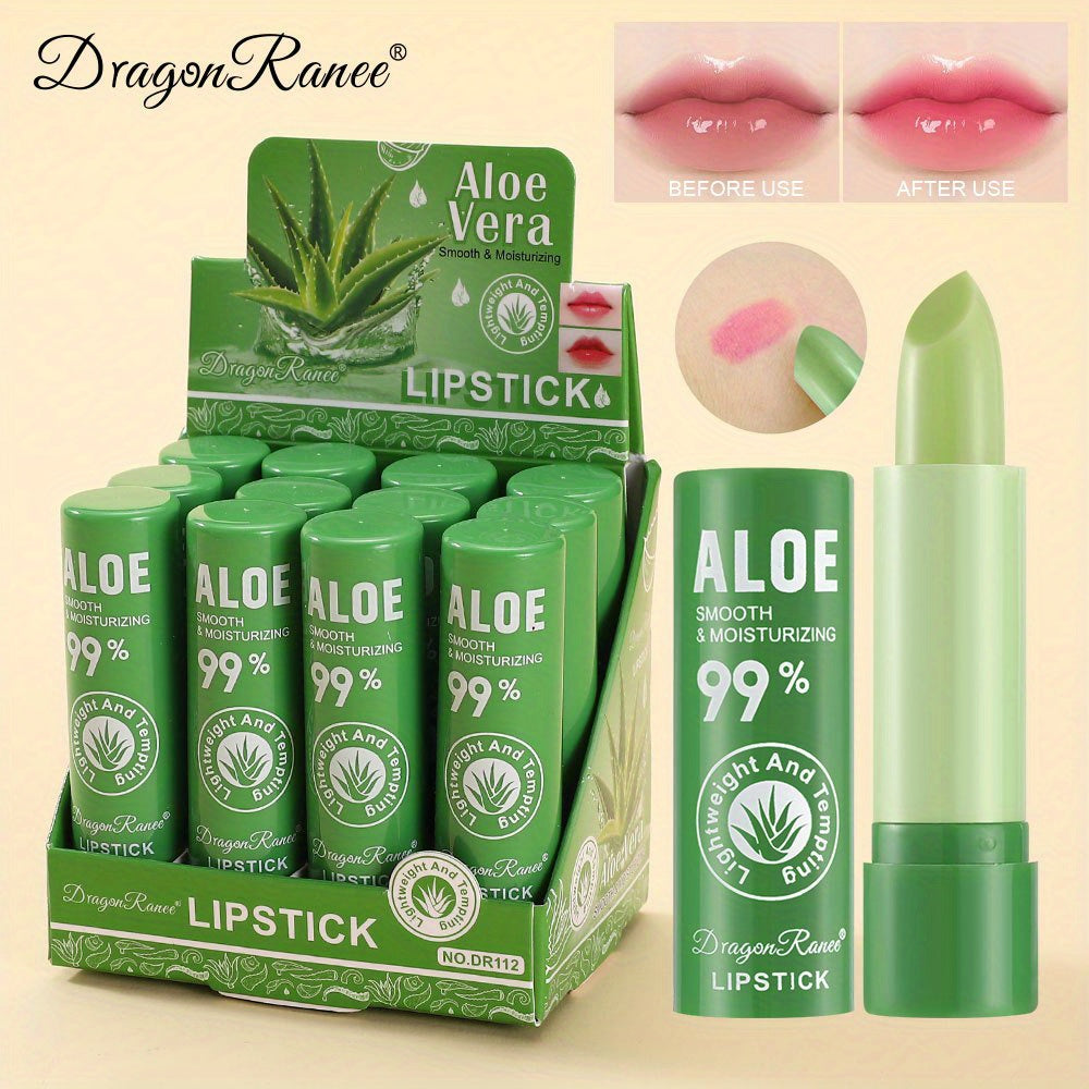 12-Piece Color-Changing Lip Balm Set with Aloe & Squalane