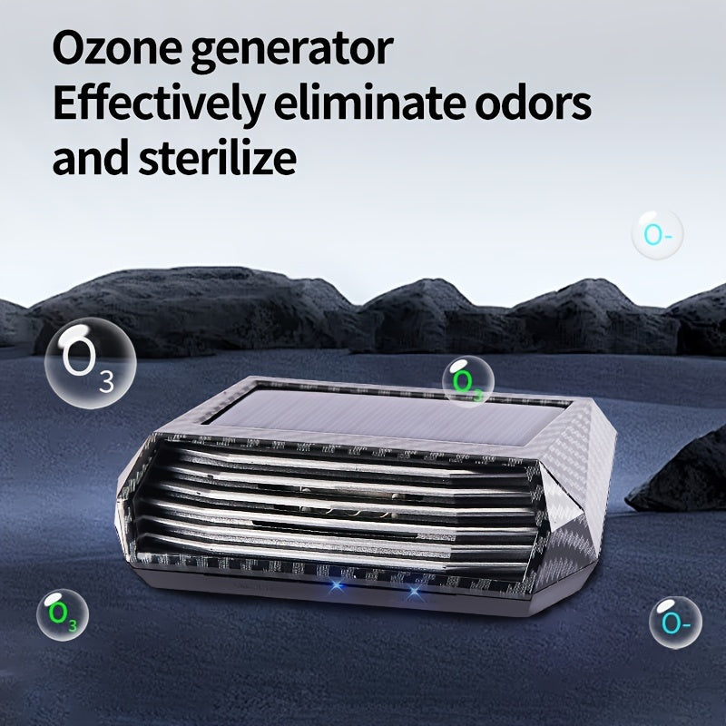 Solar Car Ozone Air Purifier with Auto Features and Night Light