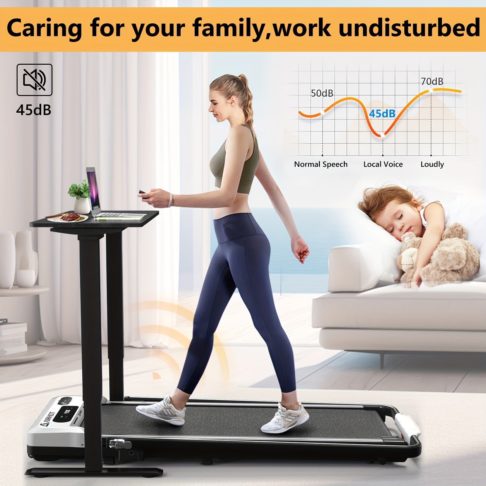 Under Desk Walking Pad Treadmill