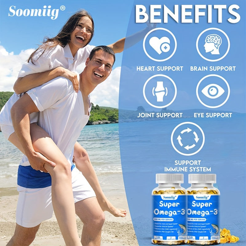 Ultra-Pure Omega-3 Fish and Krill Oil Blend Softgels