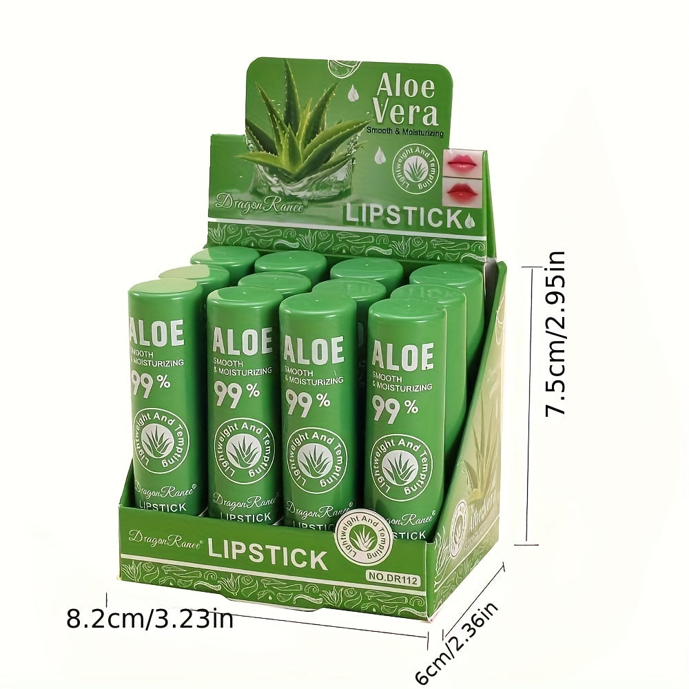 12-Piece Color-Changing Lip Balm Set with Aloe & Squalane