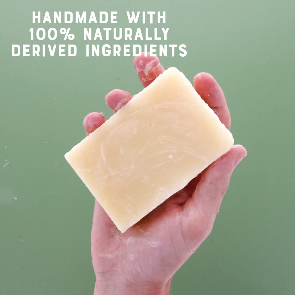 Rinse Bath & Body Lemongrass and Ginger Soap - Handmade Castile Lemongrass Soap w/Shea and Cocoa Butter | Moisturizing Bar Soap w/Ginger Essential Oil | Natural Bar Soap | Vegan| Gluten Free| 4.25oz