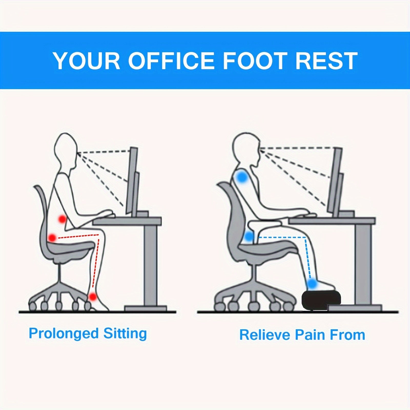 Versatile Under-Desk Footrest