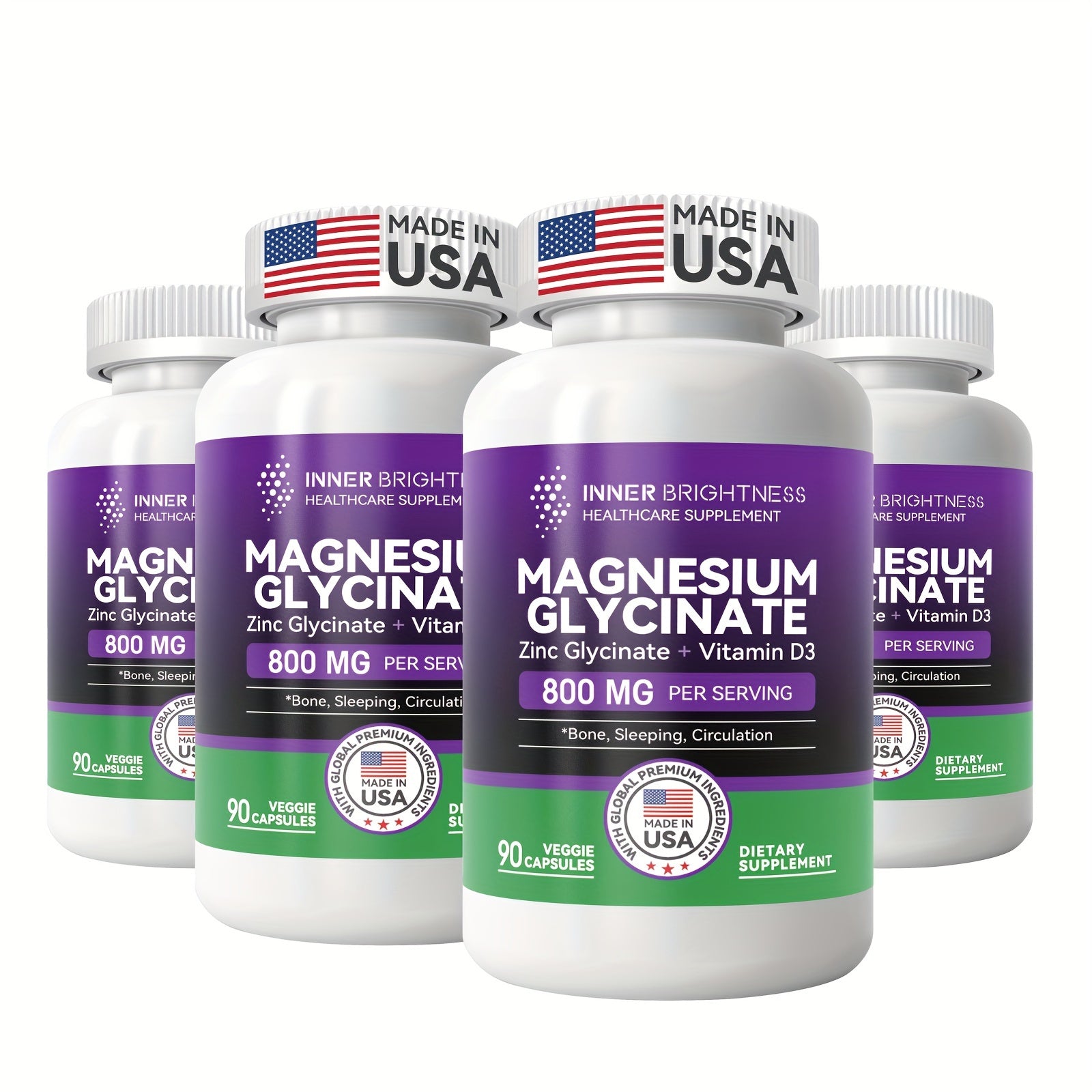 Triple Action Magnesium Complex with Zinc and Vitamin D3 Capsules