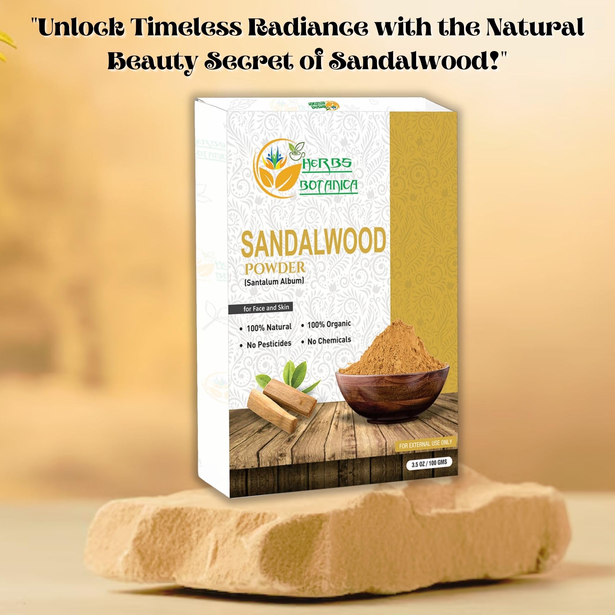 Herbs Botanica Natural Radiance Skin Care Sampler | Sandalwood Powder, Orange Peel Powder, Lemon Peel Powder, Rose Petals Powder, Wild Turmeric Powder, Multanni Mitti Powder 1 oz Each In Gift Pack