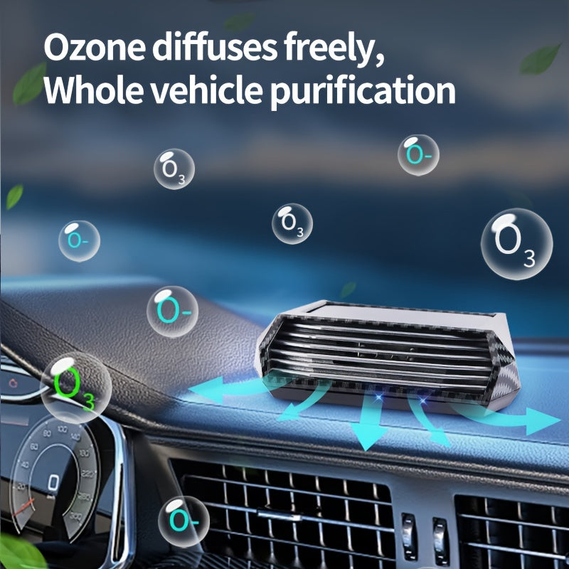 Solar Car Ozone Air Purifier with Auto Features and Night Light