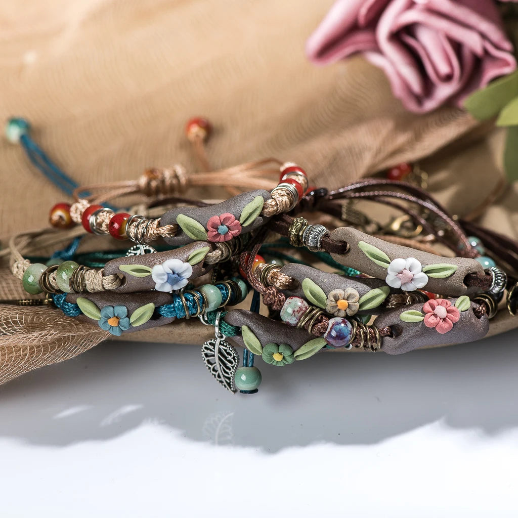 Handcrafted Ceramic Plant Bracelet