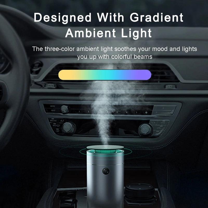 Car Aromatherapy Humidifier and Air Purifier with LED Light