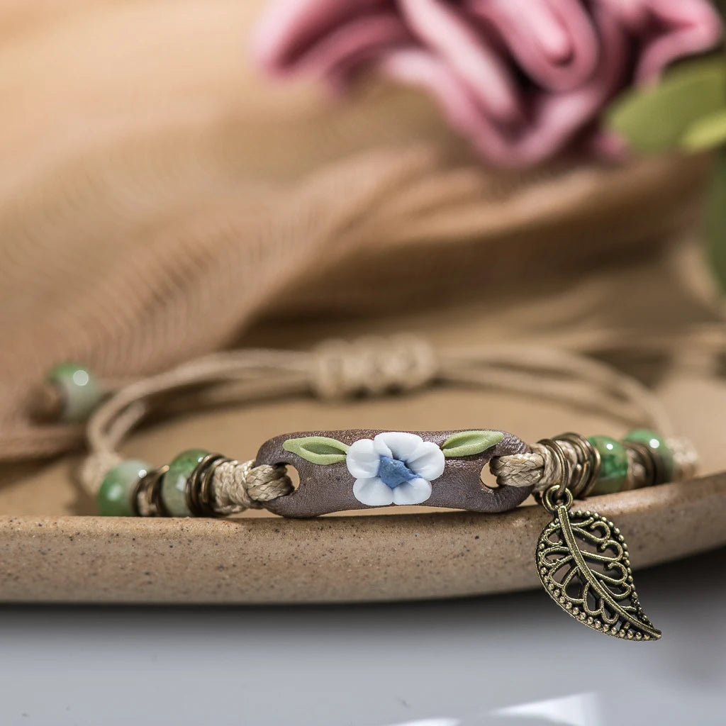 Handcrafted Ceramic Plant Bracelet