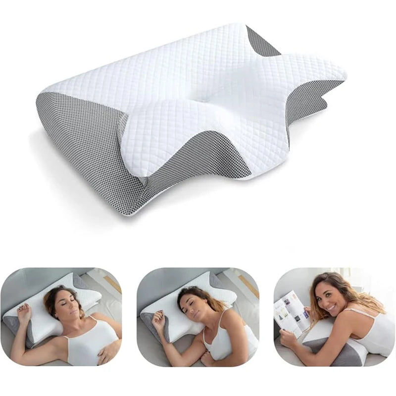 Ergonomic Memory Foam Neck Support Pillow for Pain Relief