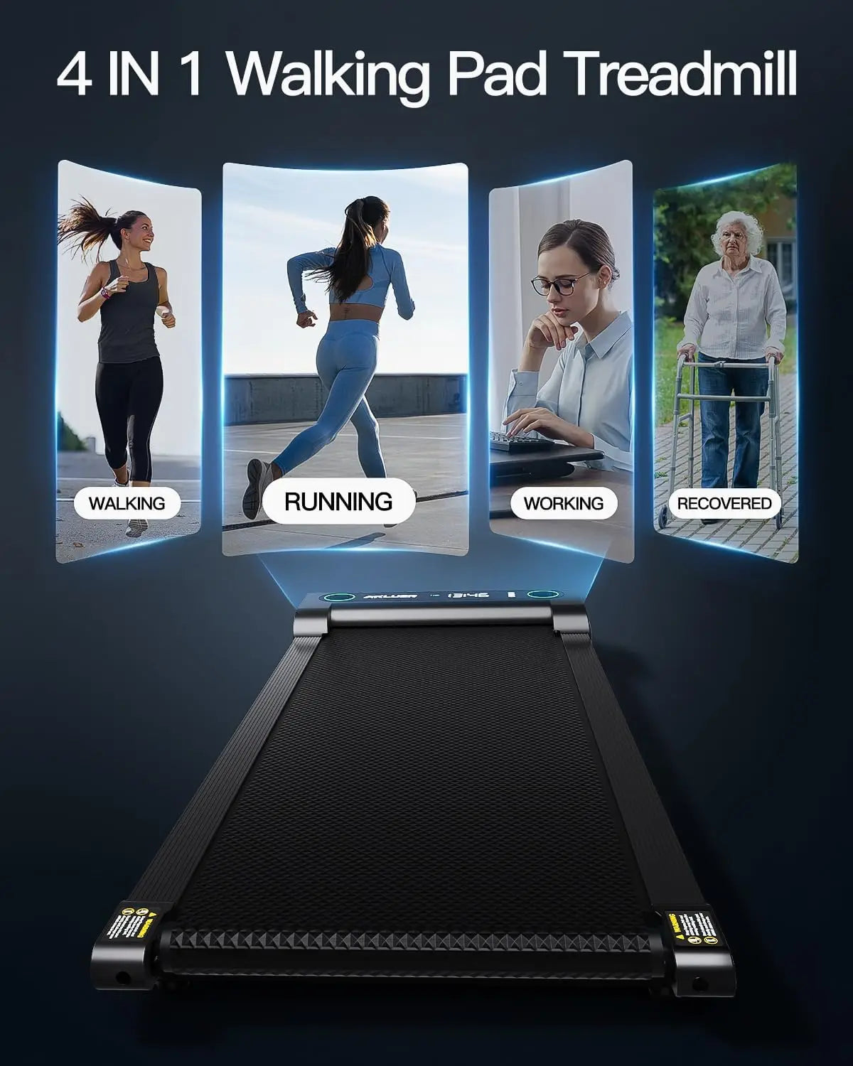 Compact Remote-Controlled Under Desk Treadmill