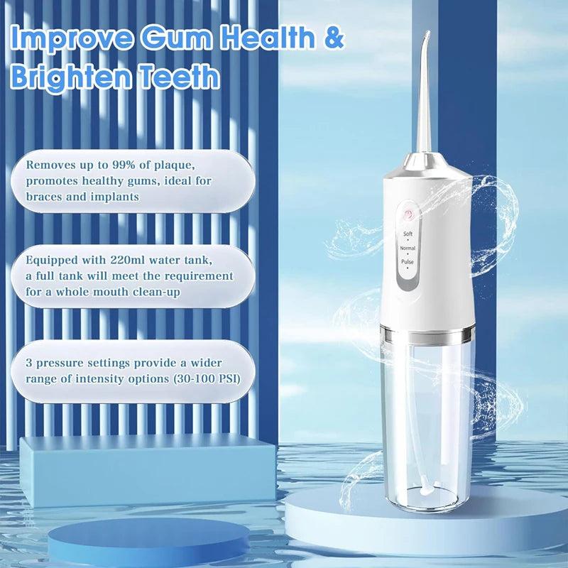 JetClean Portable Travel Oral Irrigator and Water Flosser