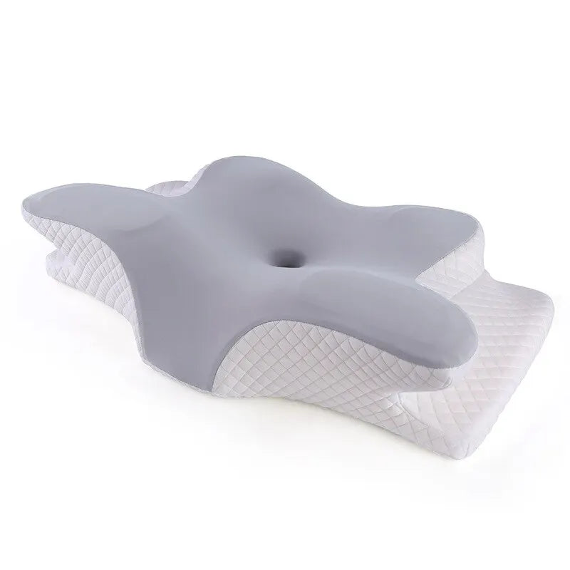 Butterfly-Shaped Memory Foam Orthopedic Pillow for Cervical Support and Pain Relief