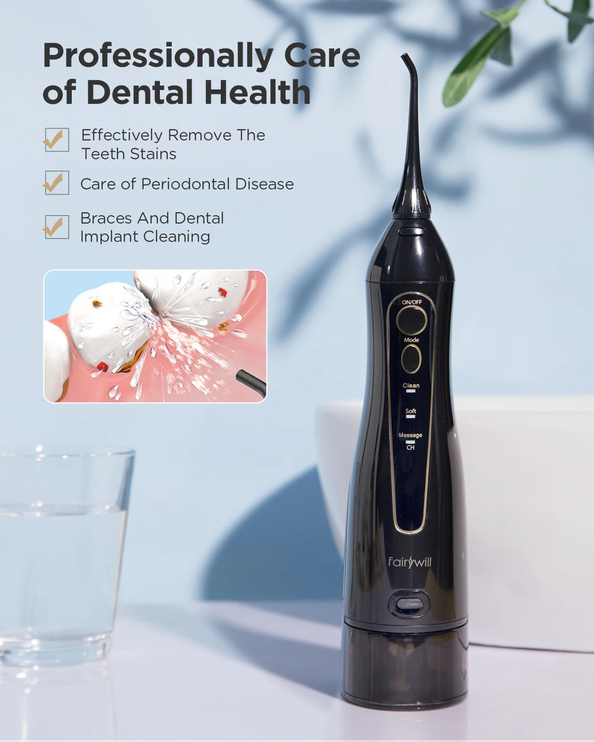 AquaPulse Advanced Portable Oral Flosser