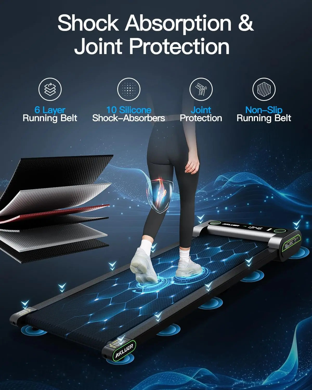 Compact Remote-Controlled Under Desk Treadmill