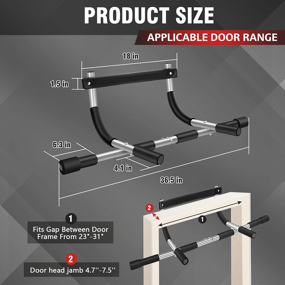 Heavy-Duty Doorway Pull-Up Bar for Home Gym Workouts