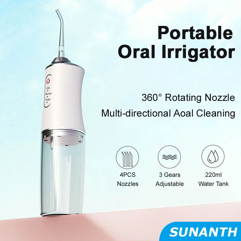 JetClean Portable Travel Oral Irrigator and Water Flosser