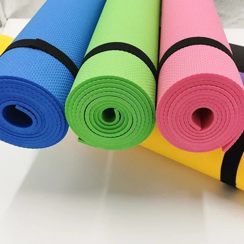 Eco-Friendly Non-Slip Yoga and Fitness Mat with Carry Strap