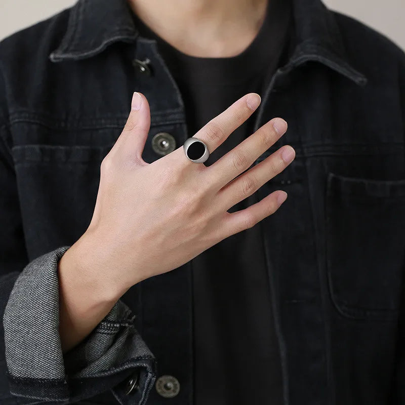 Men's Gothic Signet Ring