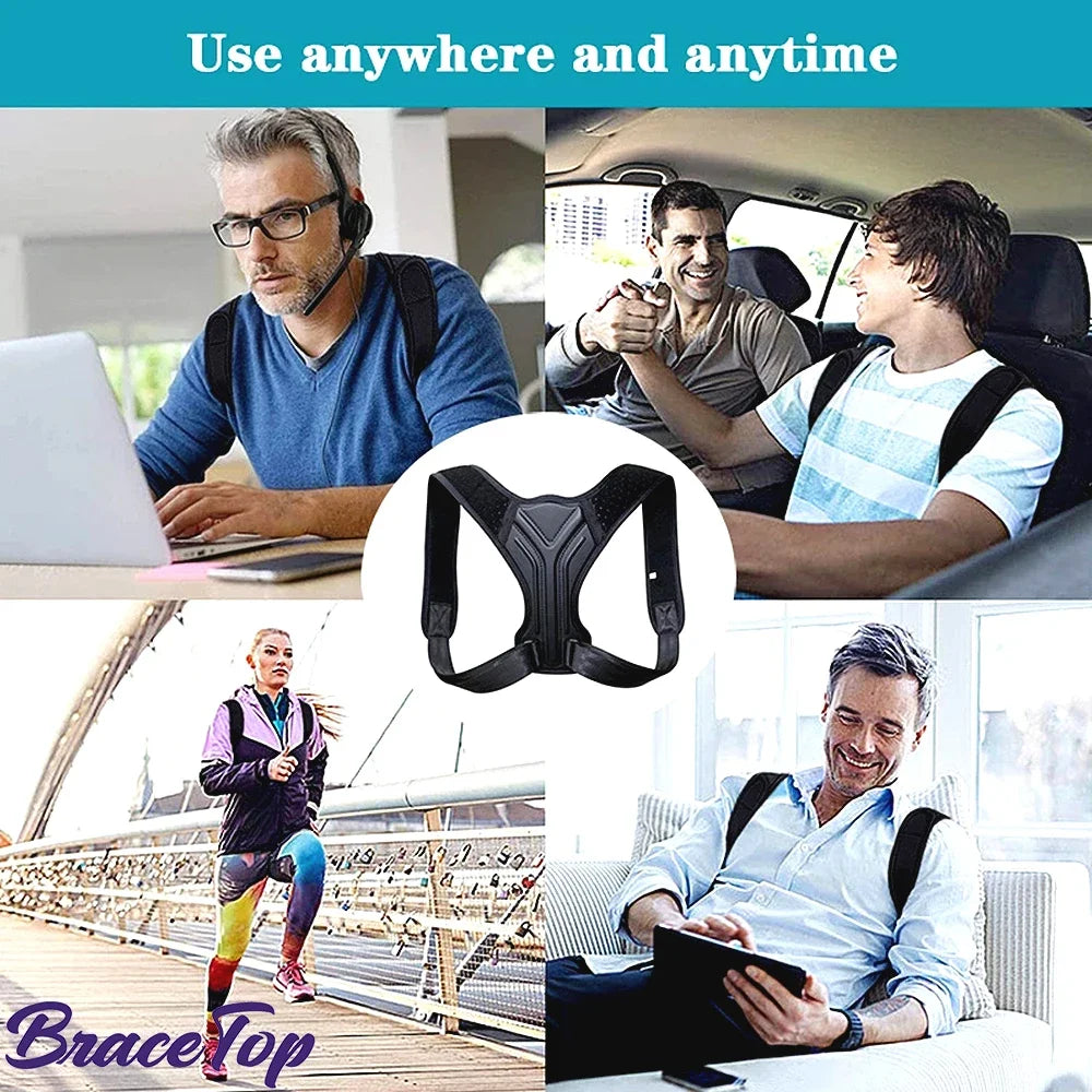 Adjustable Clavicle and Spine Support Brace for Posture Improvement