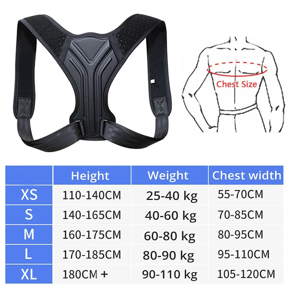 Adjustable Clavicle and Spine Support Brace for Posture Improvement