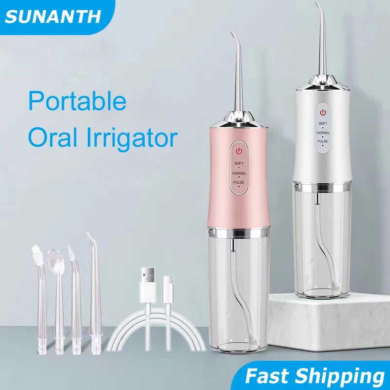 JetClean Portable Travel Oral Irrigator and Water Flosser