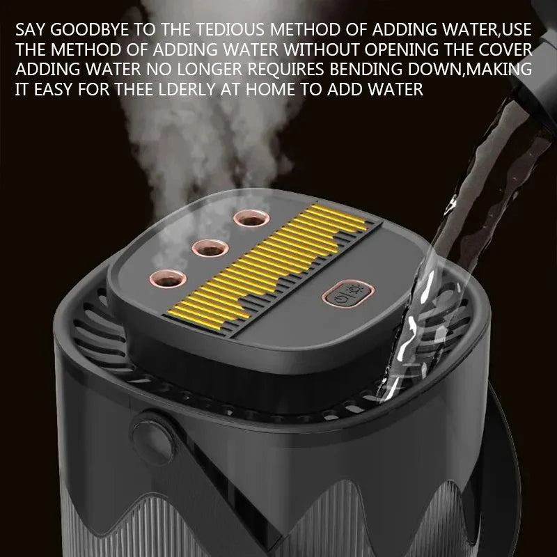 Portable USB Aroma Humidifier with 3 Spray Ports and Essential Oil Diffuser