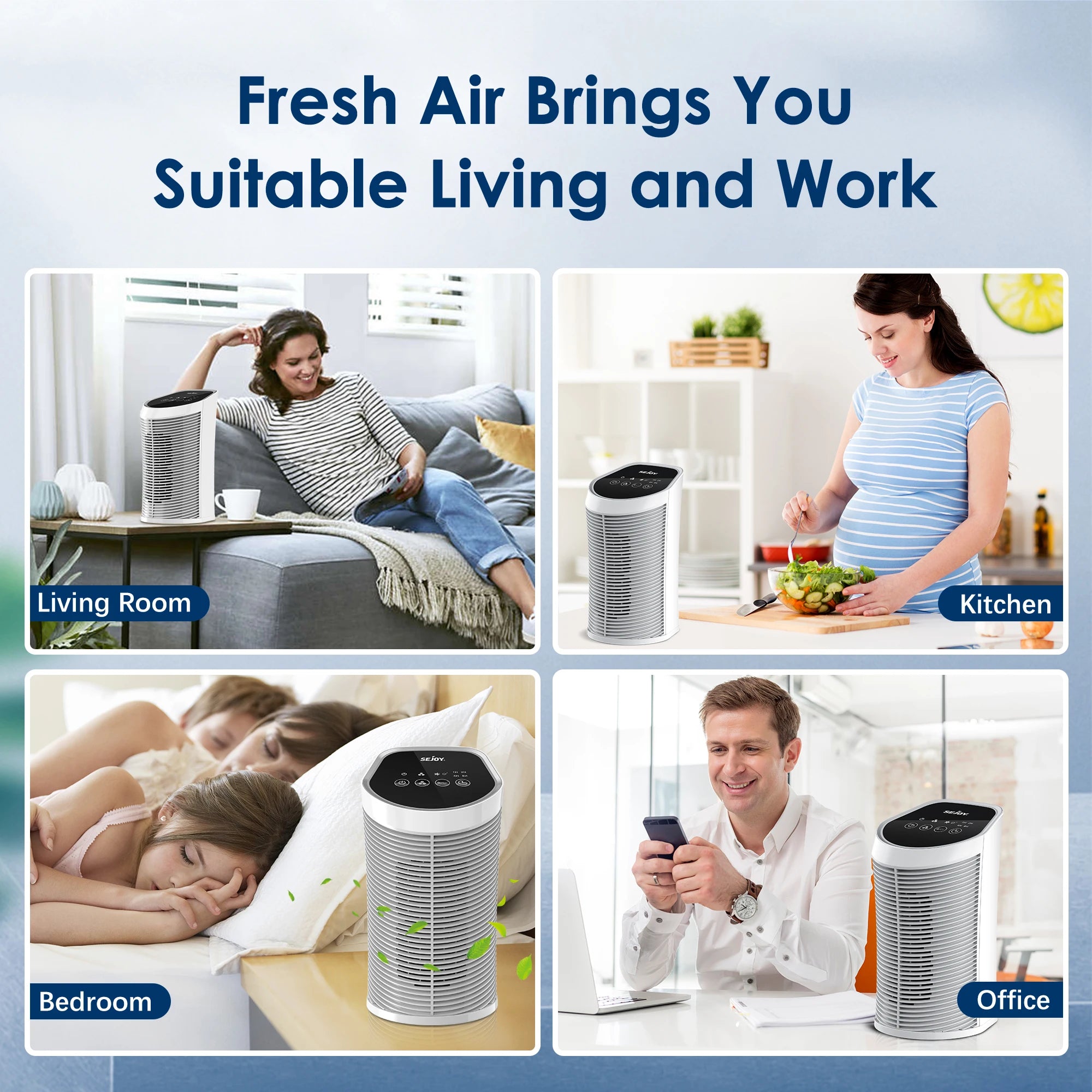 Advanced HEPA Ionizer Air Purifier for 200 Sq Ft.