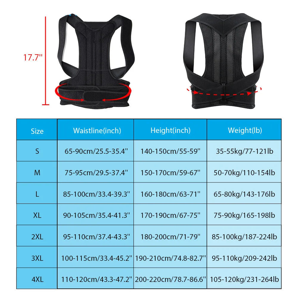 Adjustable Clavicle Support Brace for Posture Correction