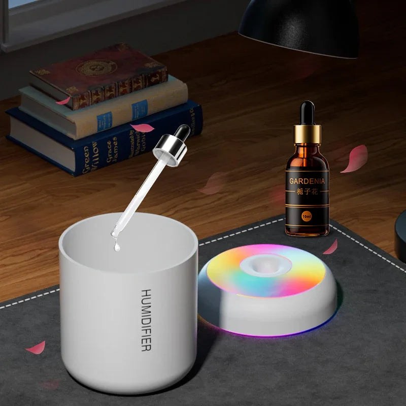 180ML USB Mini Aroma Diffuser with LED for Car & Home Humidifier