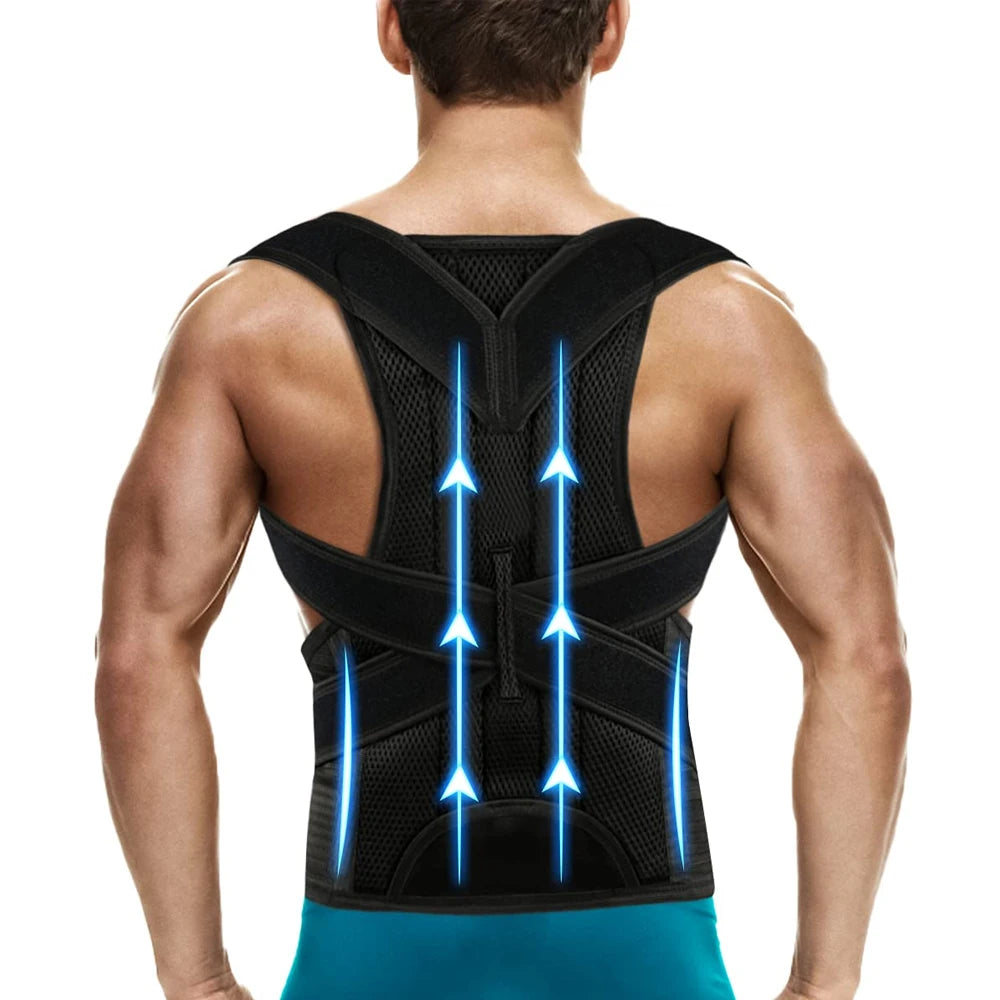 Adjustable Back Brace for Posture Improvement and Pain Relief