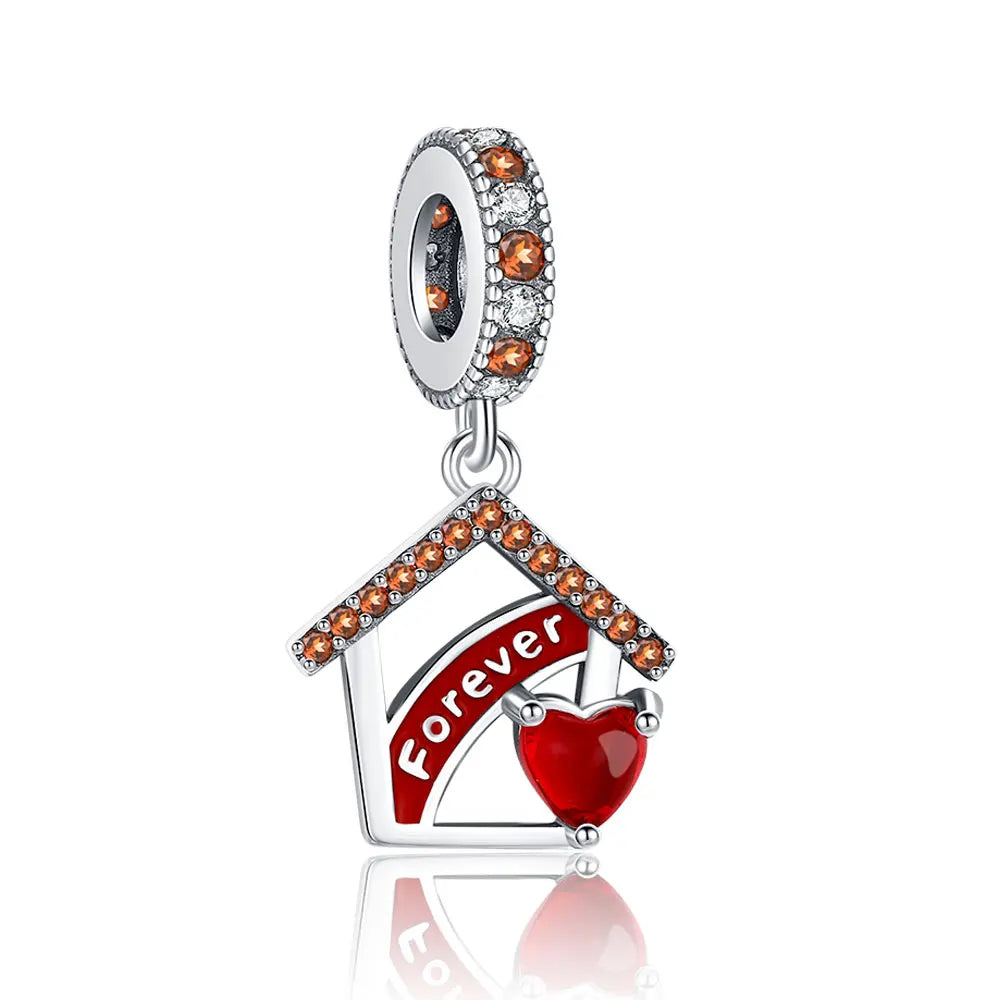 Crown & Heart Family Charm Collection