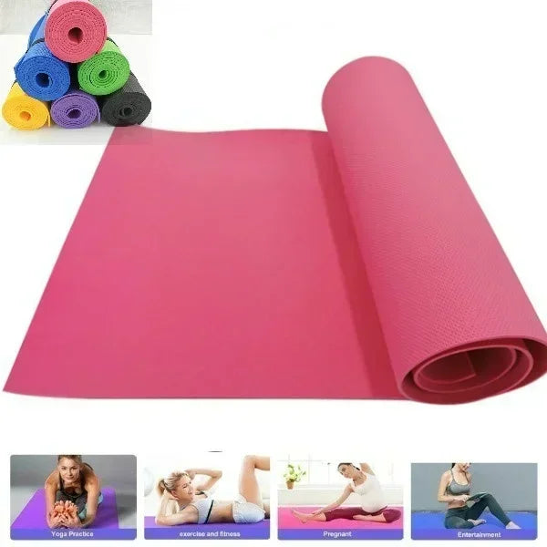 Eco-Friendly Non-Slip Yoga and Fitness Mat with Carry Strap