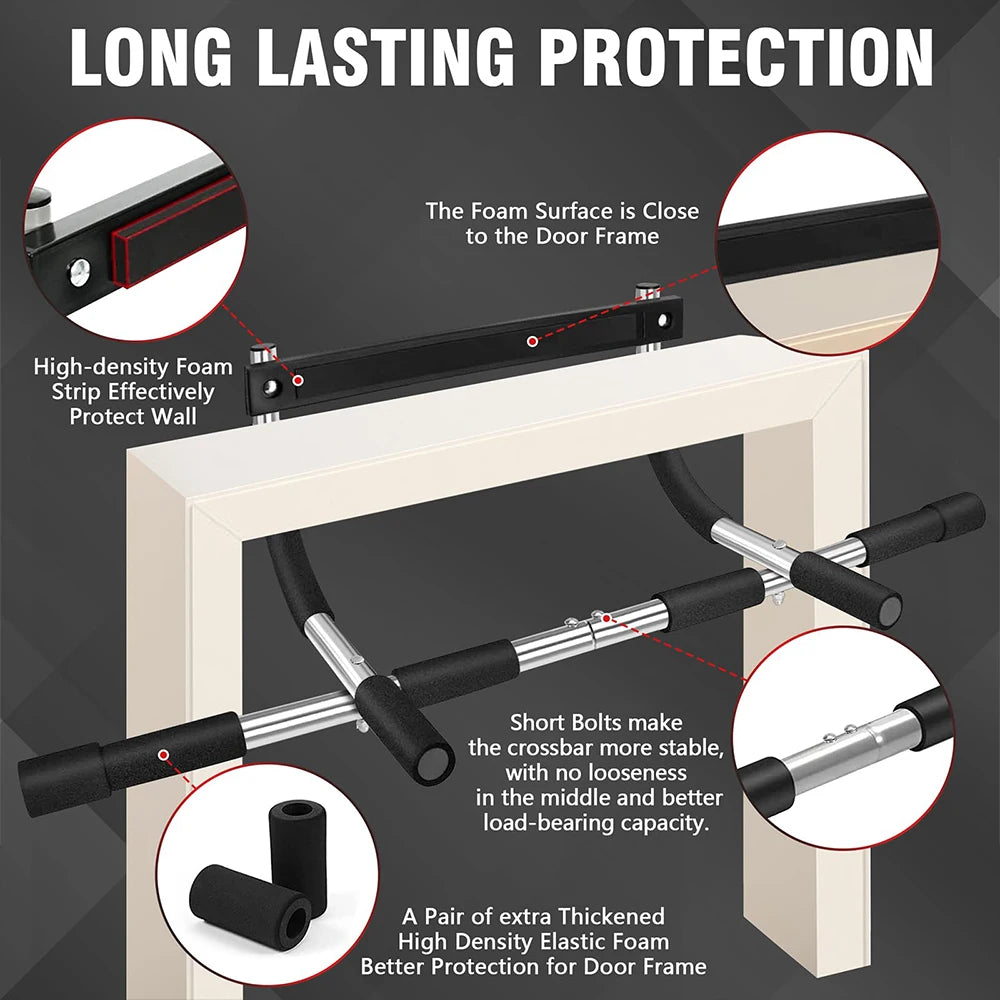 Heavy-Duty Doorway Pull-Up Bar for Home Gym Workouts