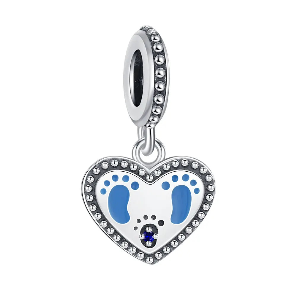 Crown & Heart Family Charm Collection