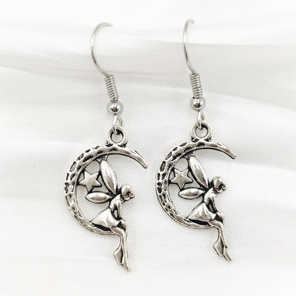 Boho Gothic Mushroom Hoop Earrings