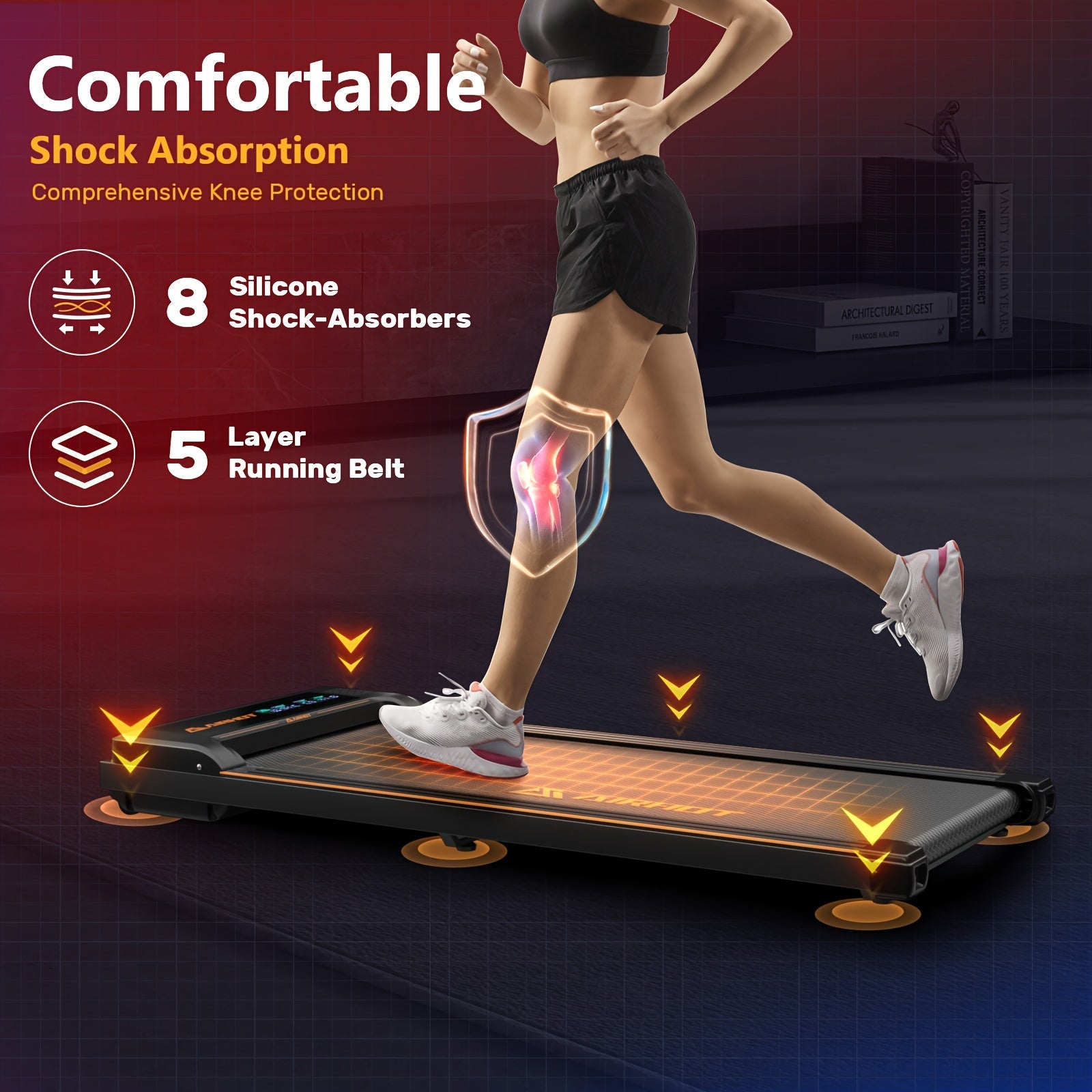 Multi-functional under desk treadmill