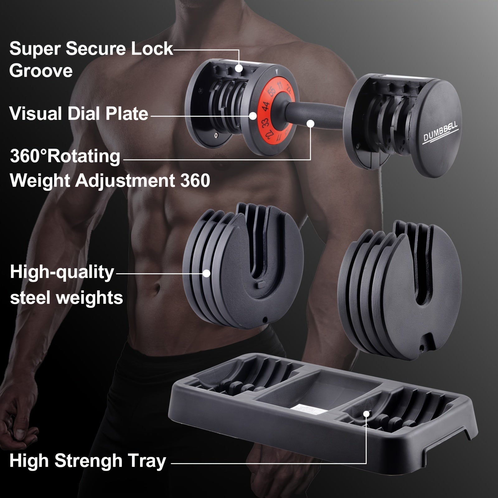 Elite Adjustable Dumbbell System with Precision Grip and Rapid Weight Adjustment