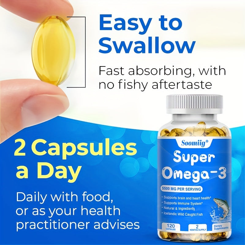 Ultra-Pure Omega-3 Fish and Krill Oil Blend Softgels